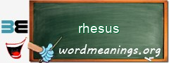 WordMeaning blackboard for rhesus